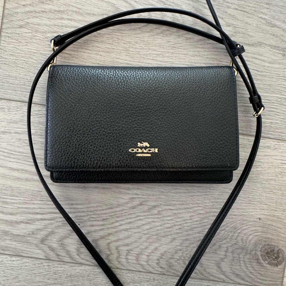 Coach Black Leather Crossbody Bag
